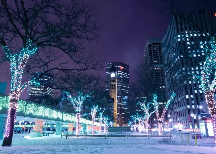 Mejores ciudades canadienses para pasar la navidad
